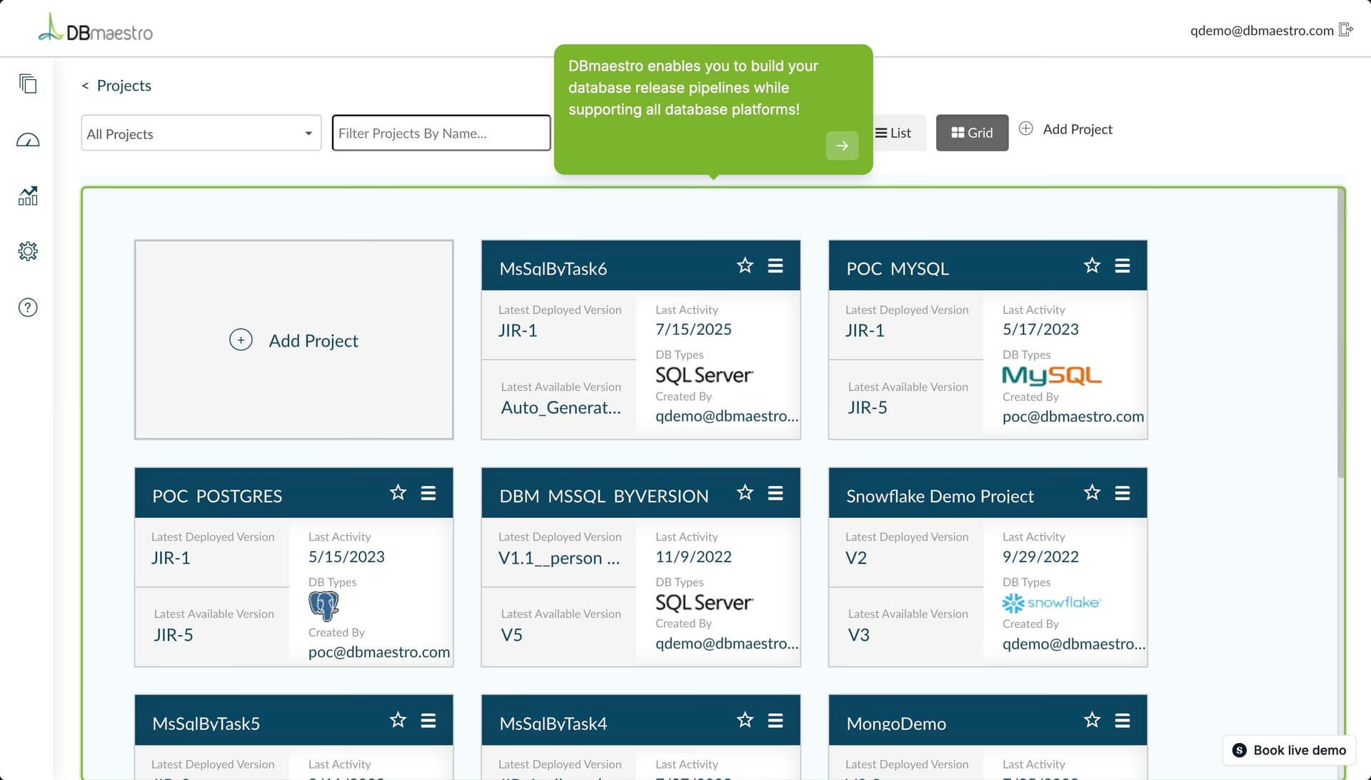 DBmaestro Supademo showcase - Click to view interactive demo