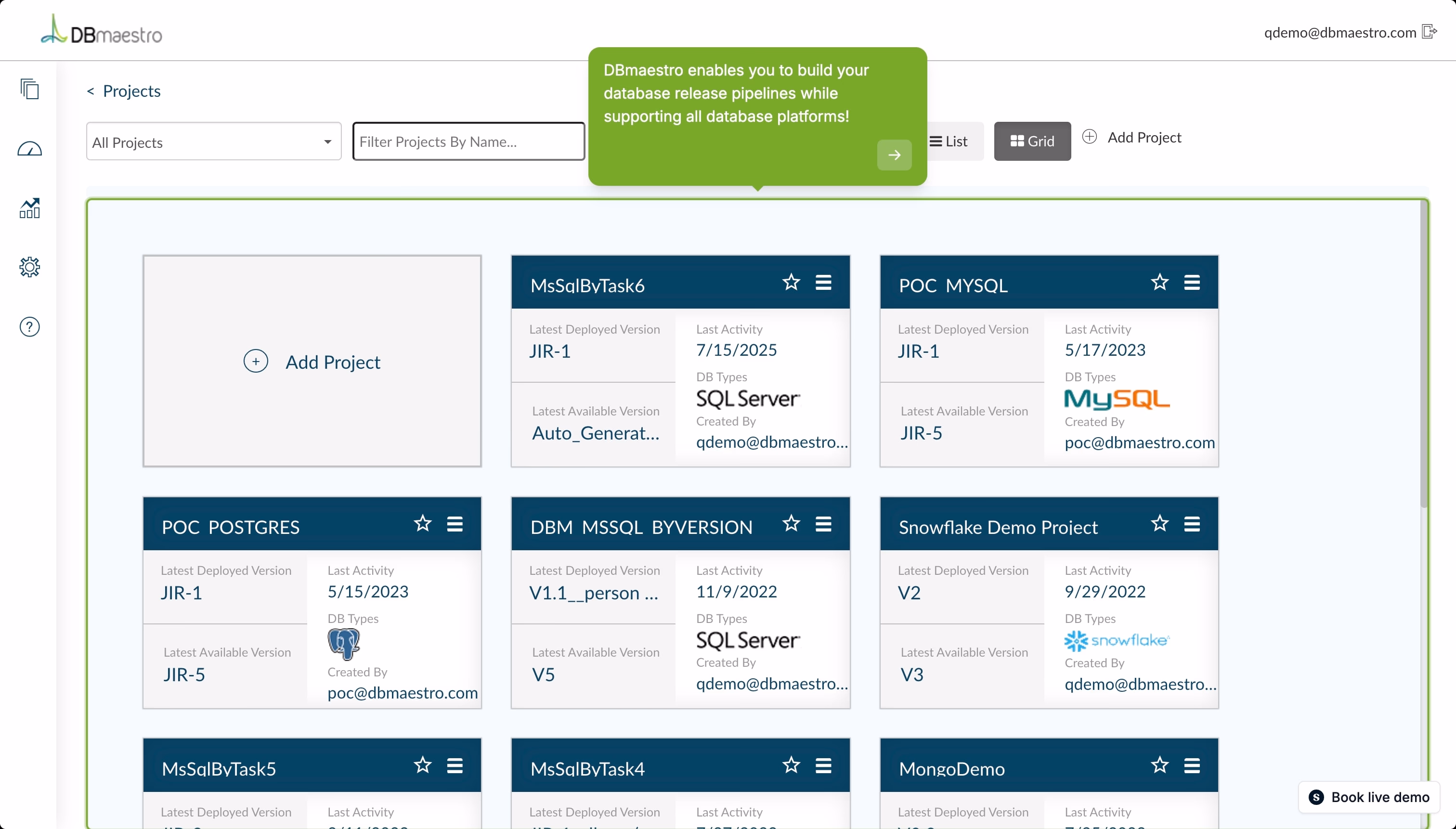 DBmaestro Supademo showcase - Click to view interactive demo