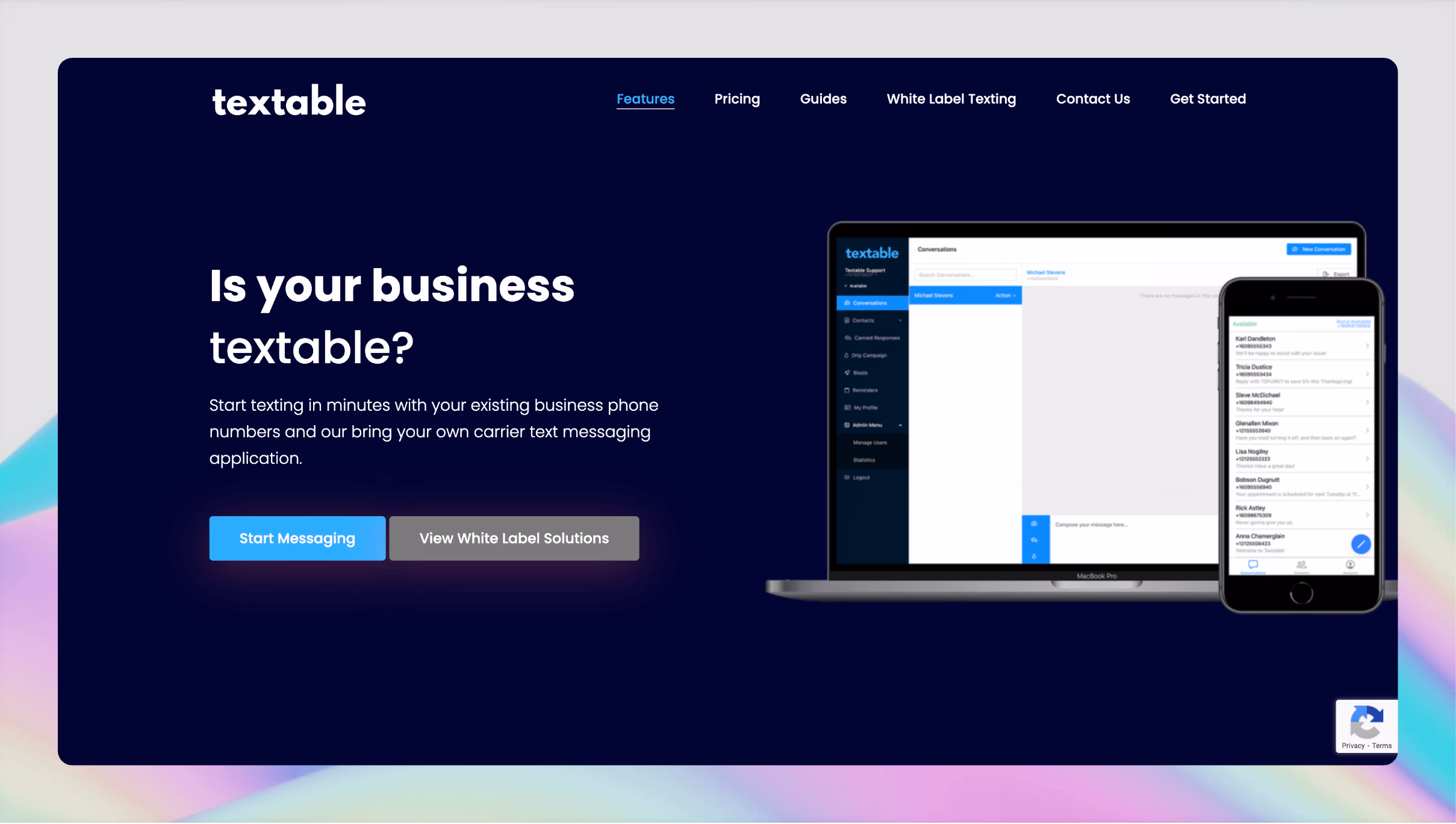 Textable product screenshot