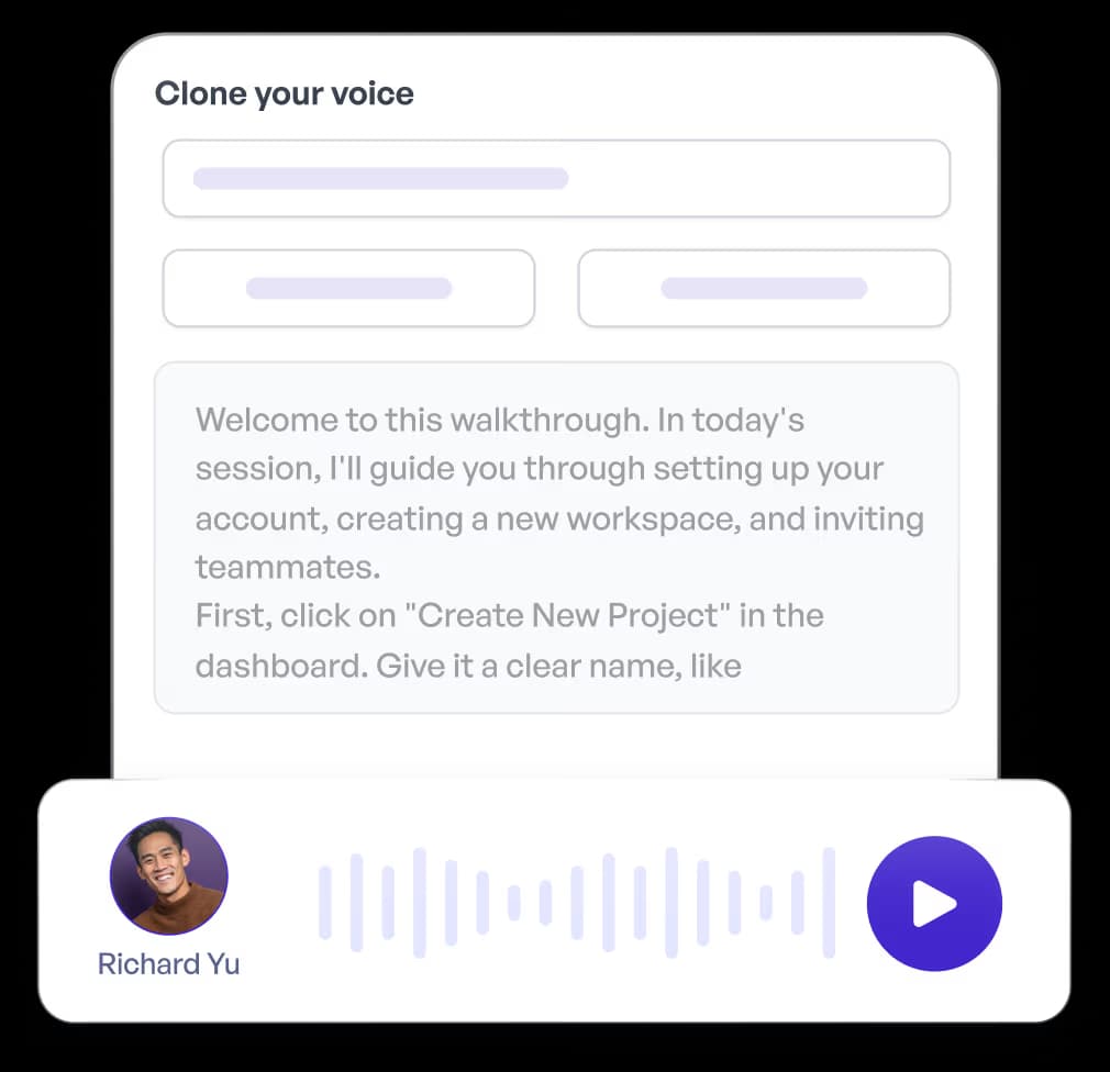 Sound like yourself in every interactive demo