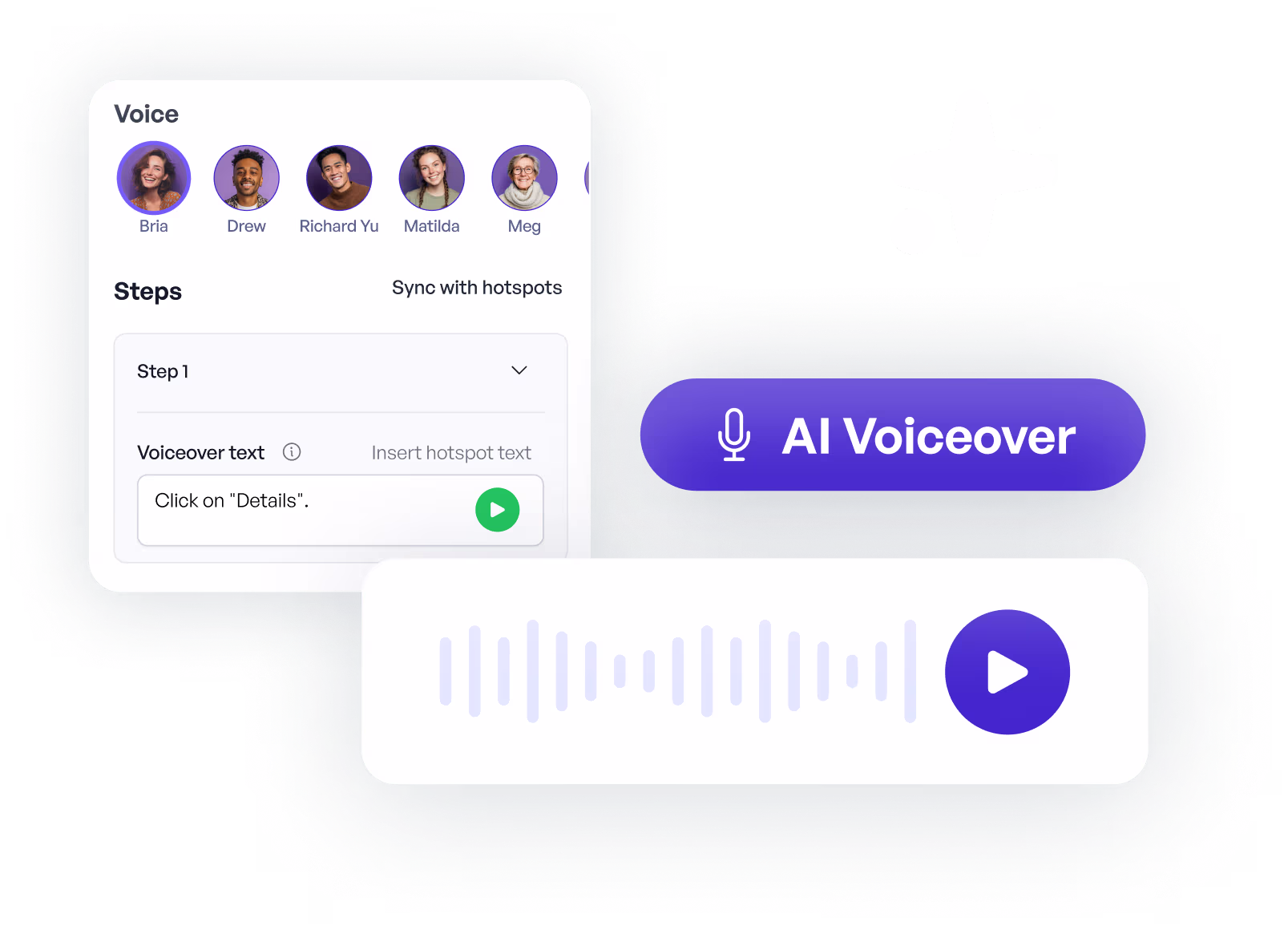 Add voice narration with a click