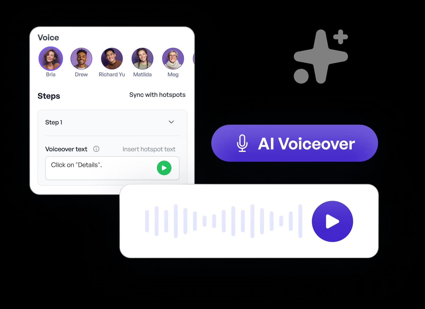 Add voice narration with a click
