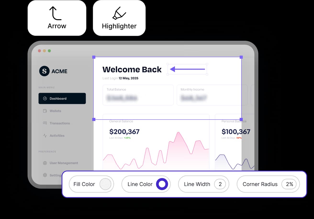Highlight what matters on each step