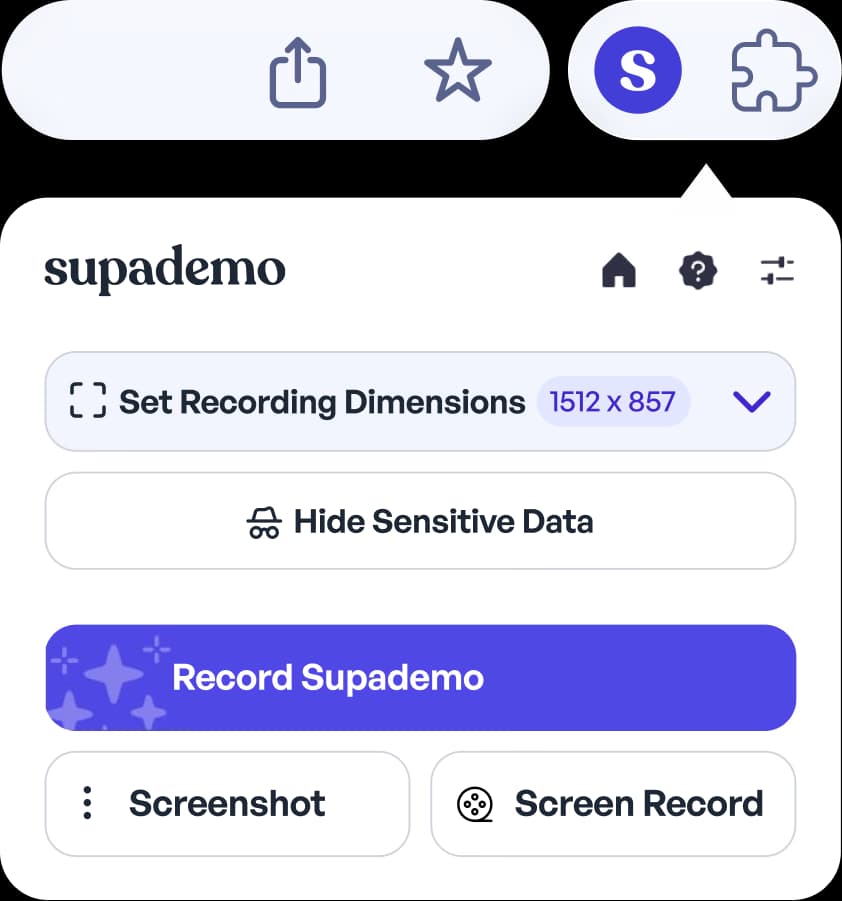 Demo recorder interface