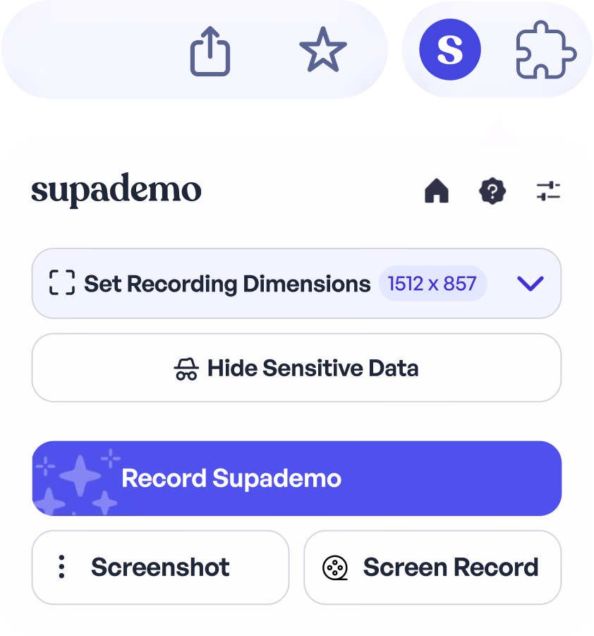 Demo recorder interface