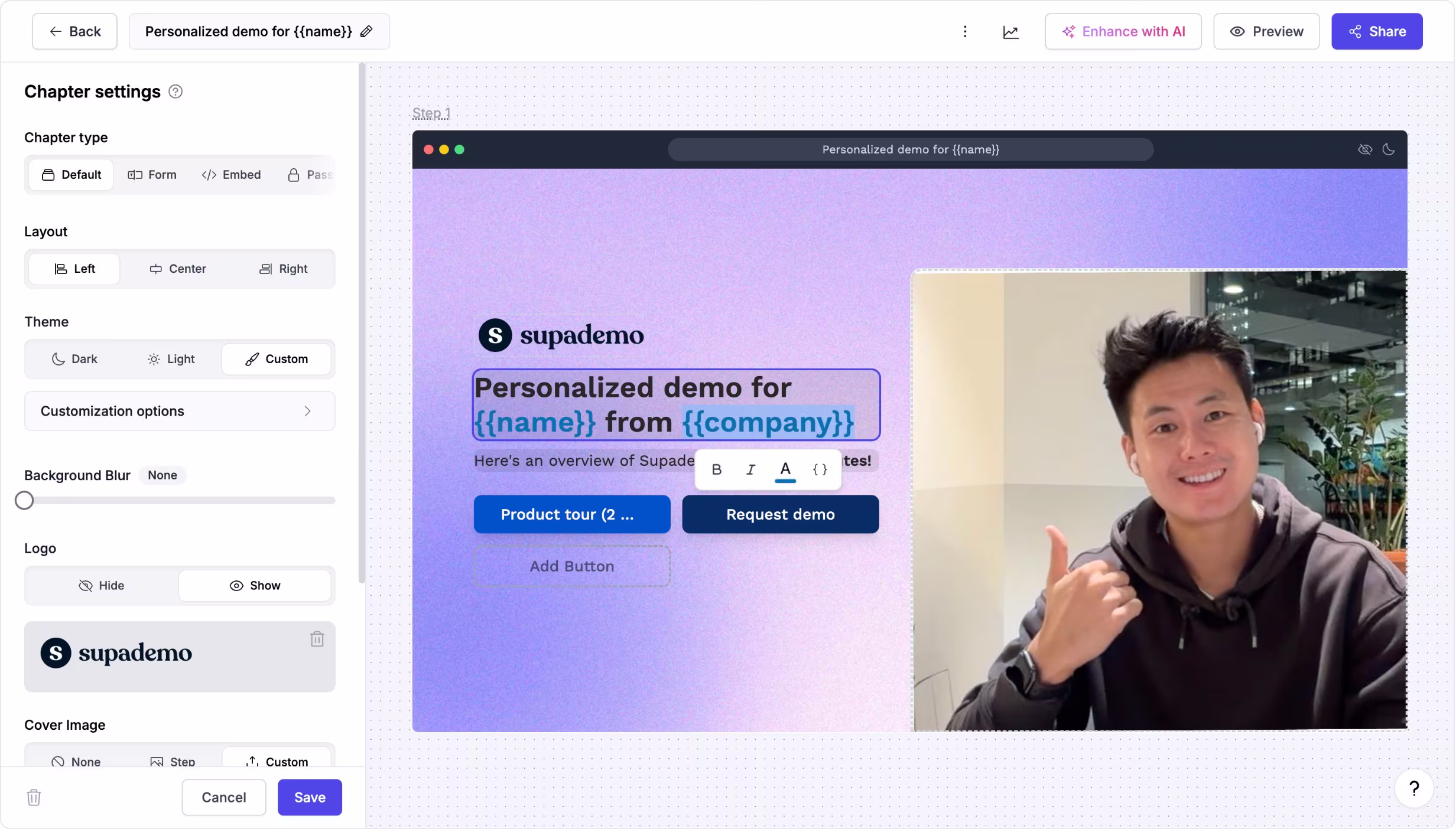 Dynamic Variables feature