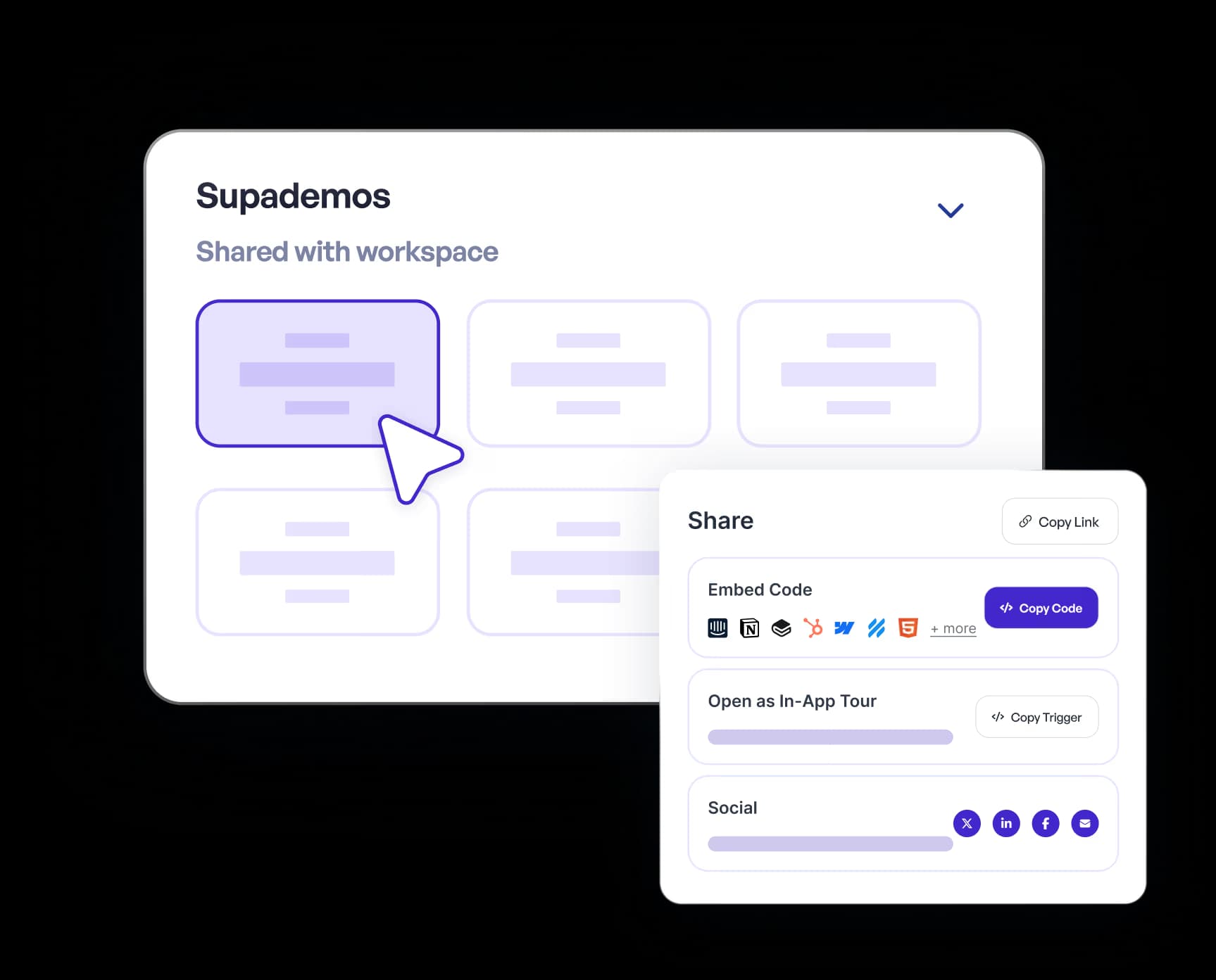 Embed demos where users already engage