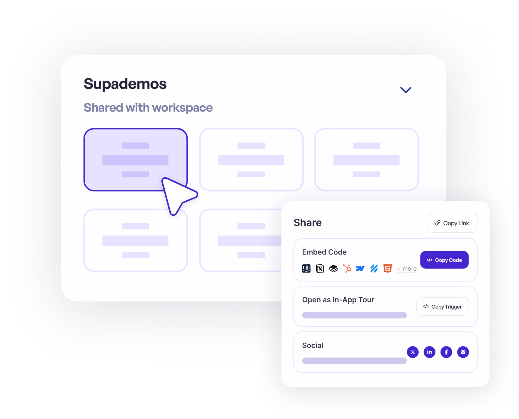 Embed demos where users already engage