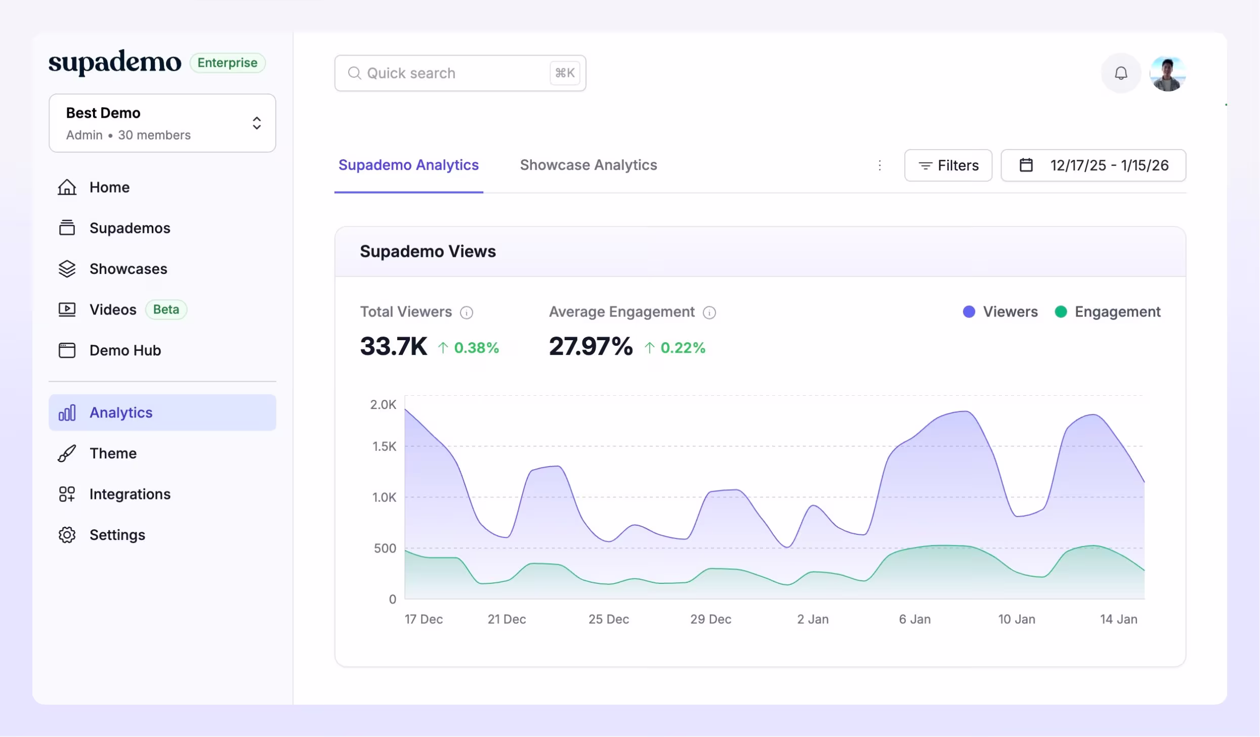 Control behavior and listen to embed events