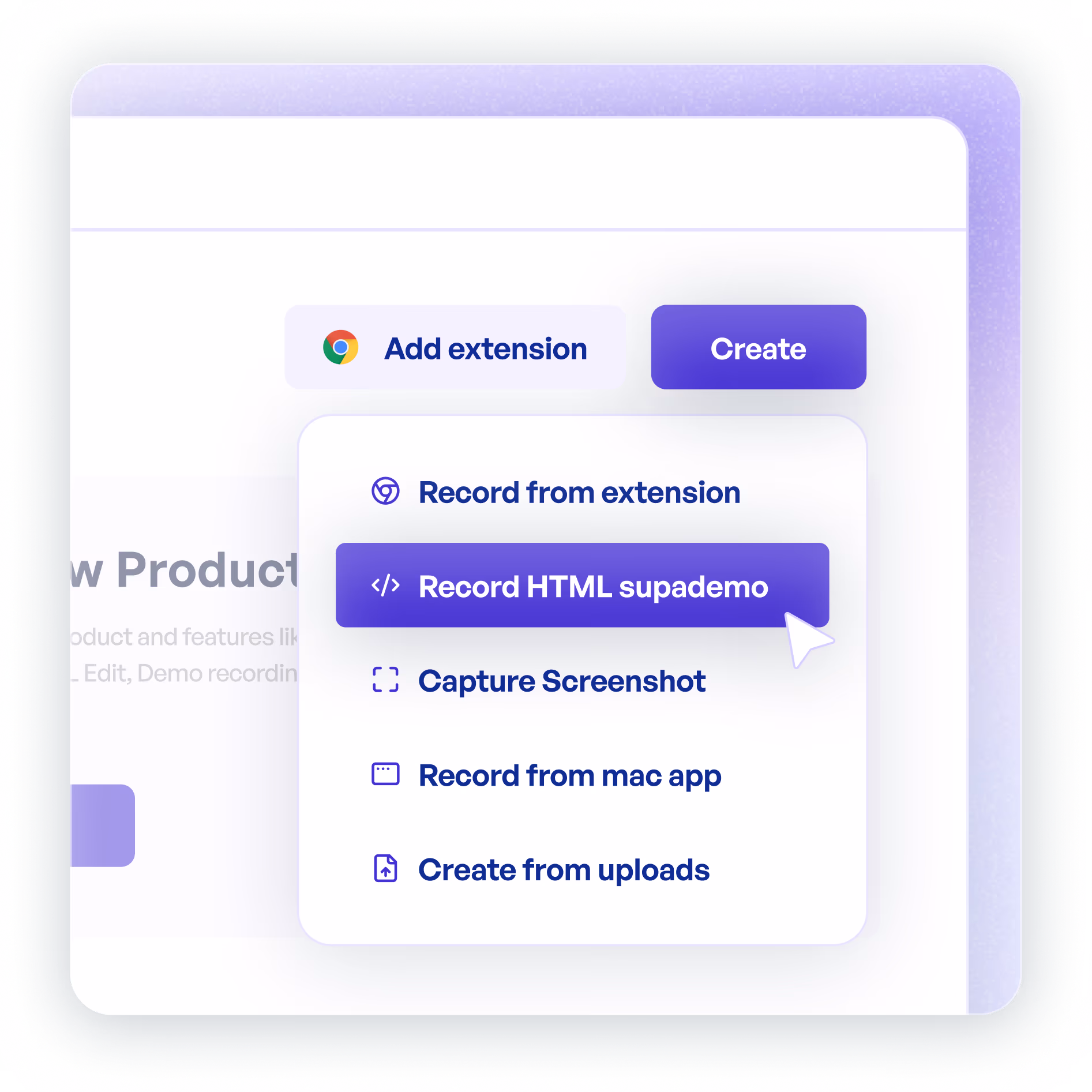 Clone product interface with no code