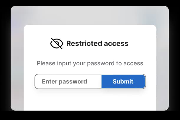 Password protect or restrict access