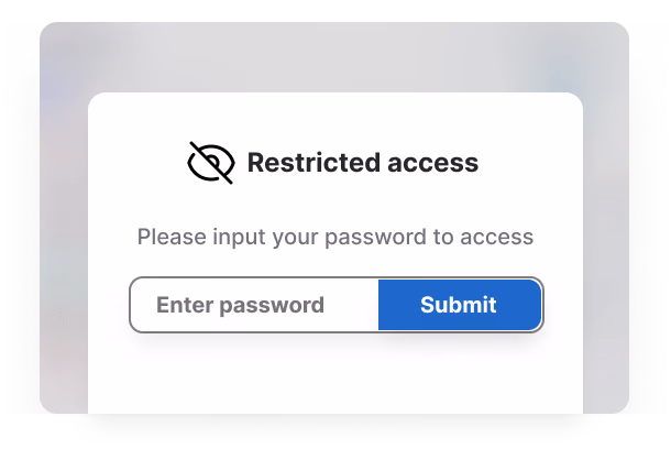 Password protect or restrict access