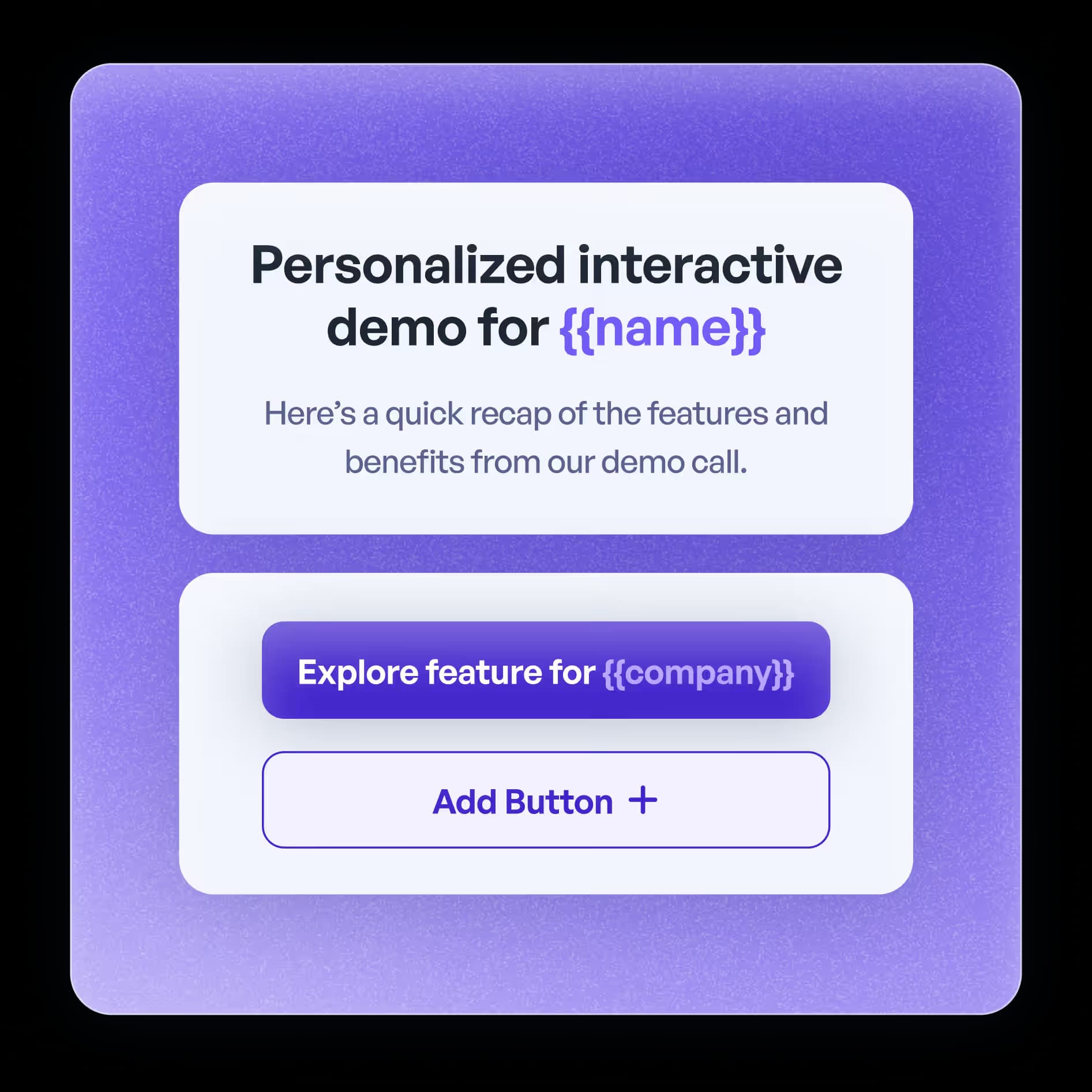 Inject tokens and variables