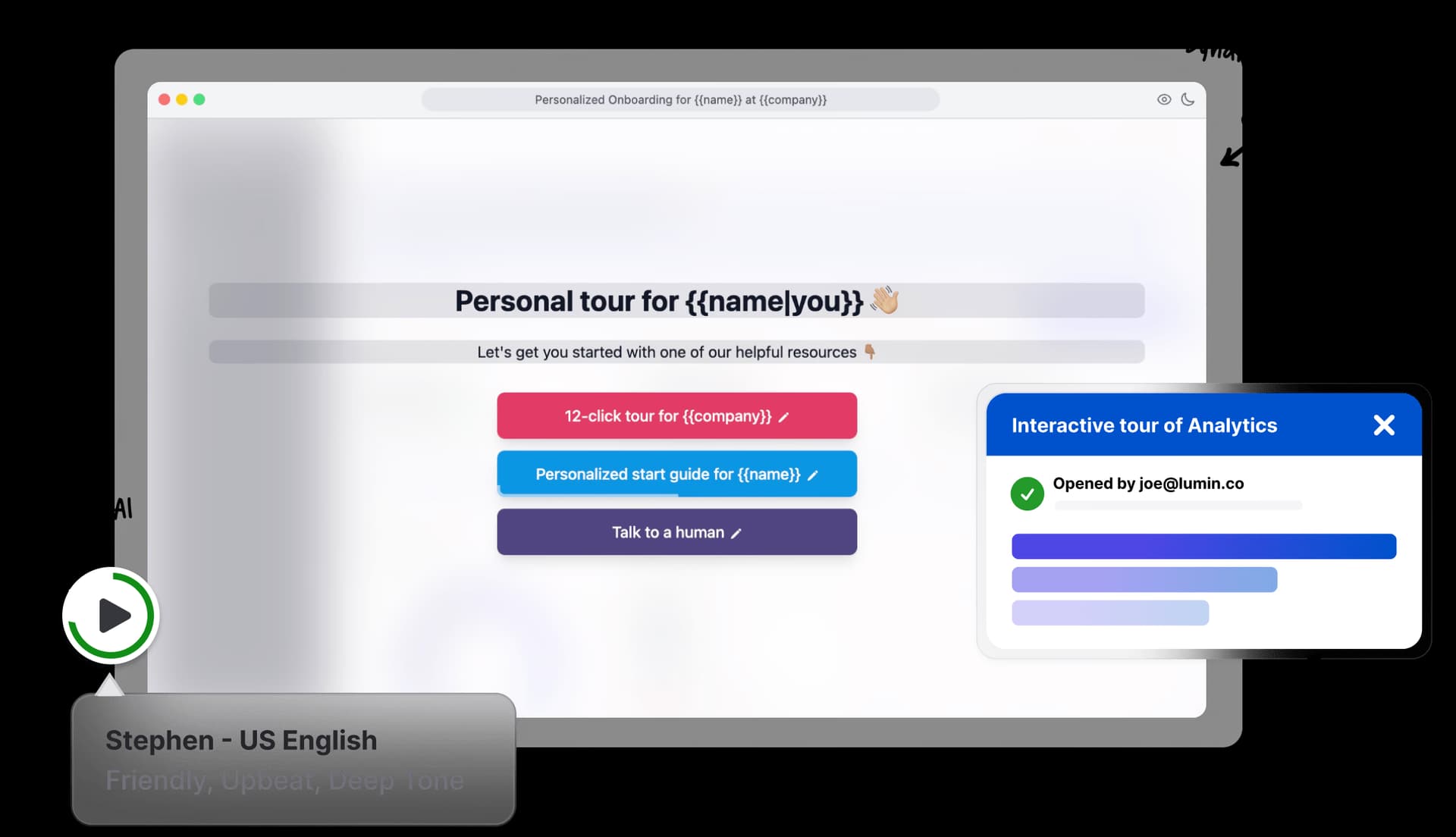 Turn video monologues into guided interactions