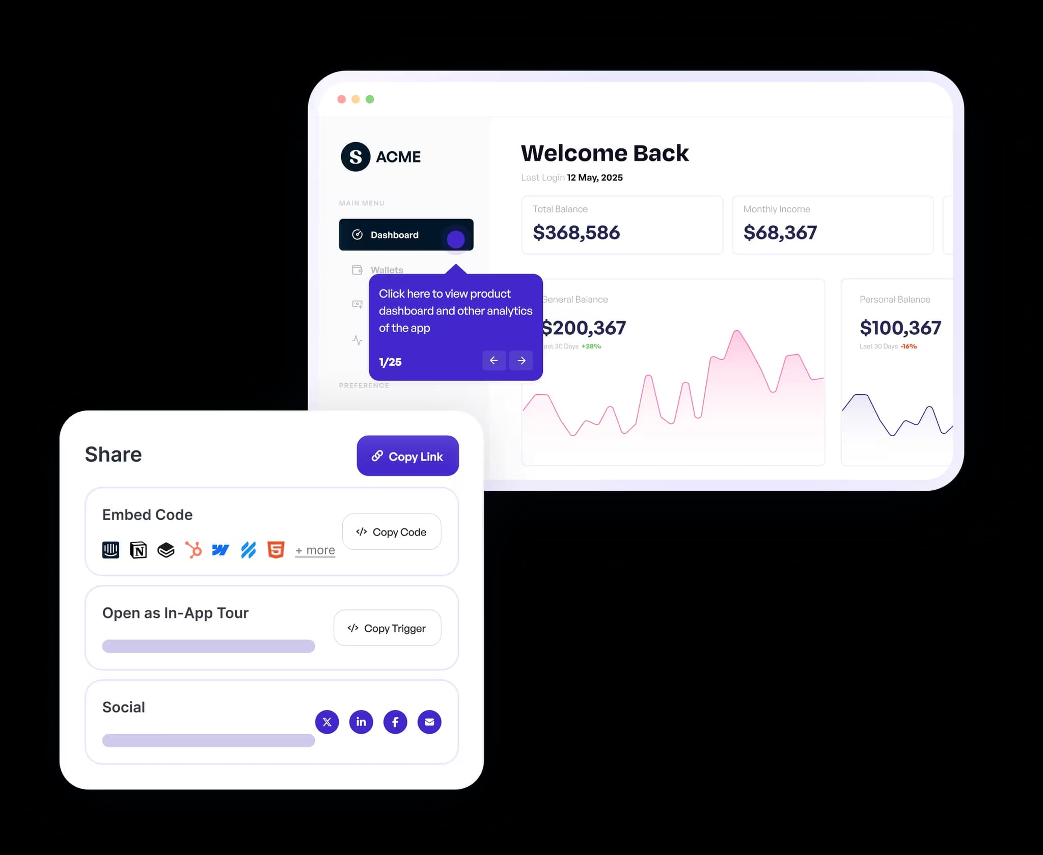 Supademo sharing interface