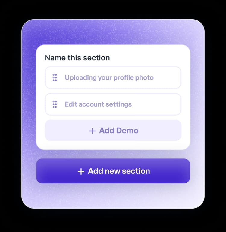 Create modular sections