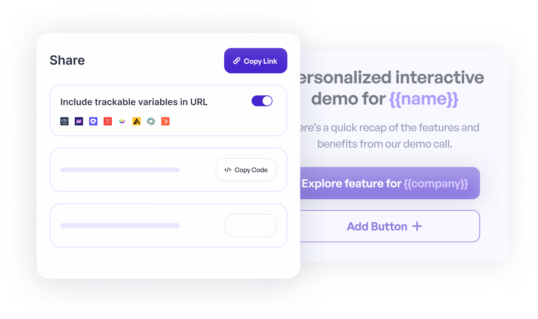 Create a unique, trackable URL for each viewer