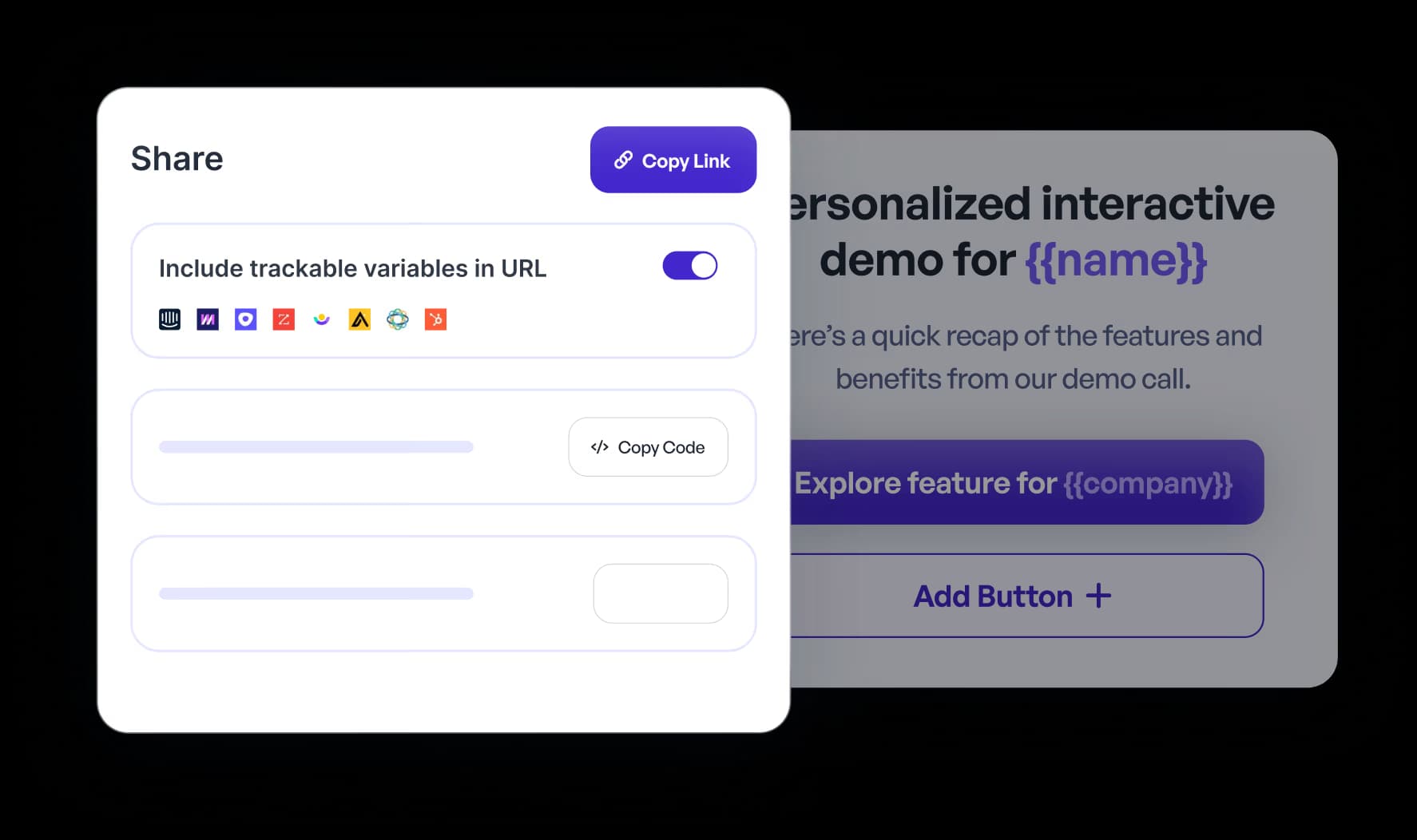 Create a unique, trackable URL for each viewer