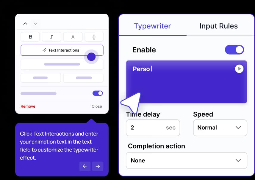 Show exactly what to type