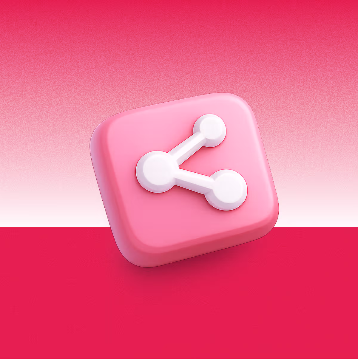 3D share icon representing demo distribution and sharing options