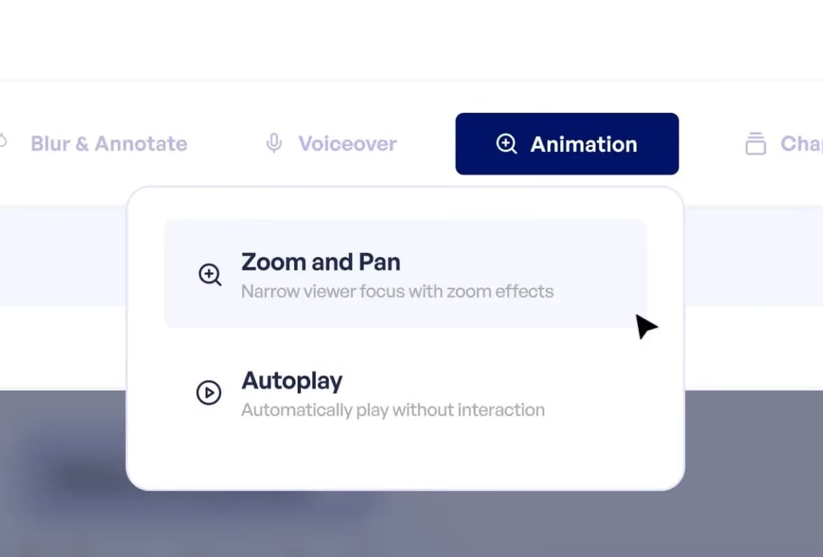 Add zoom and animations