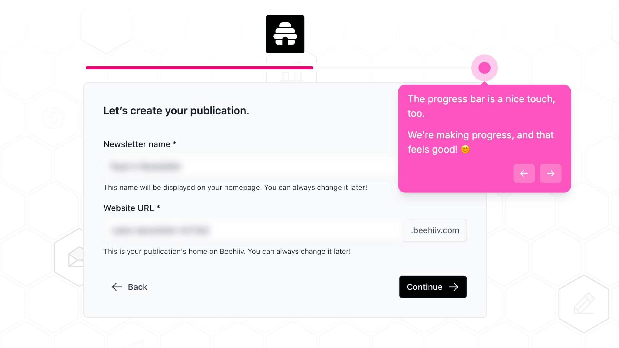 The progress bar during pre-workspace setup does real work.