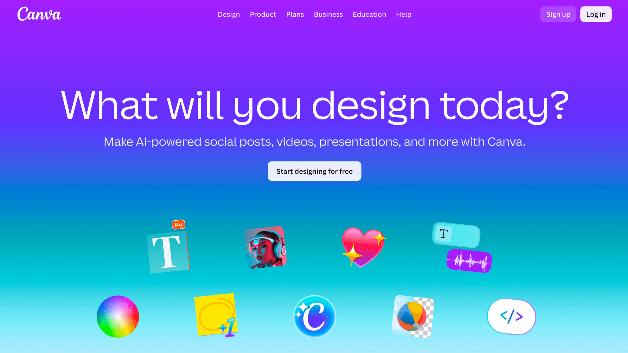 Canva onboarding screenshot