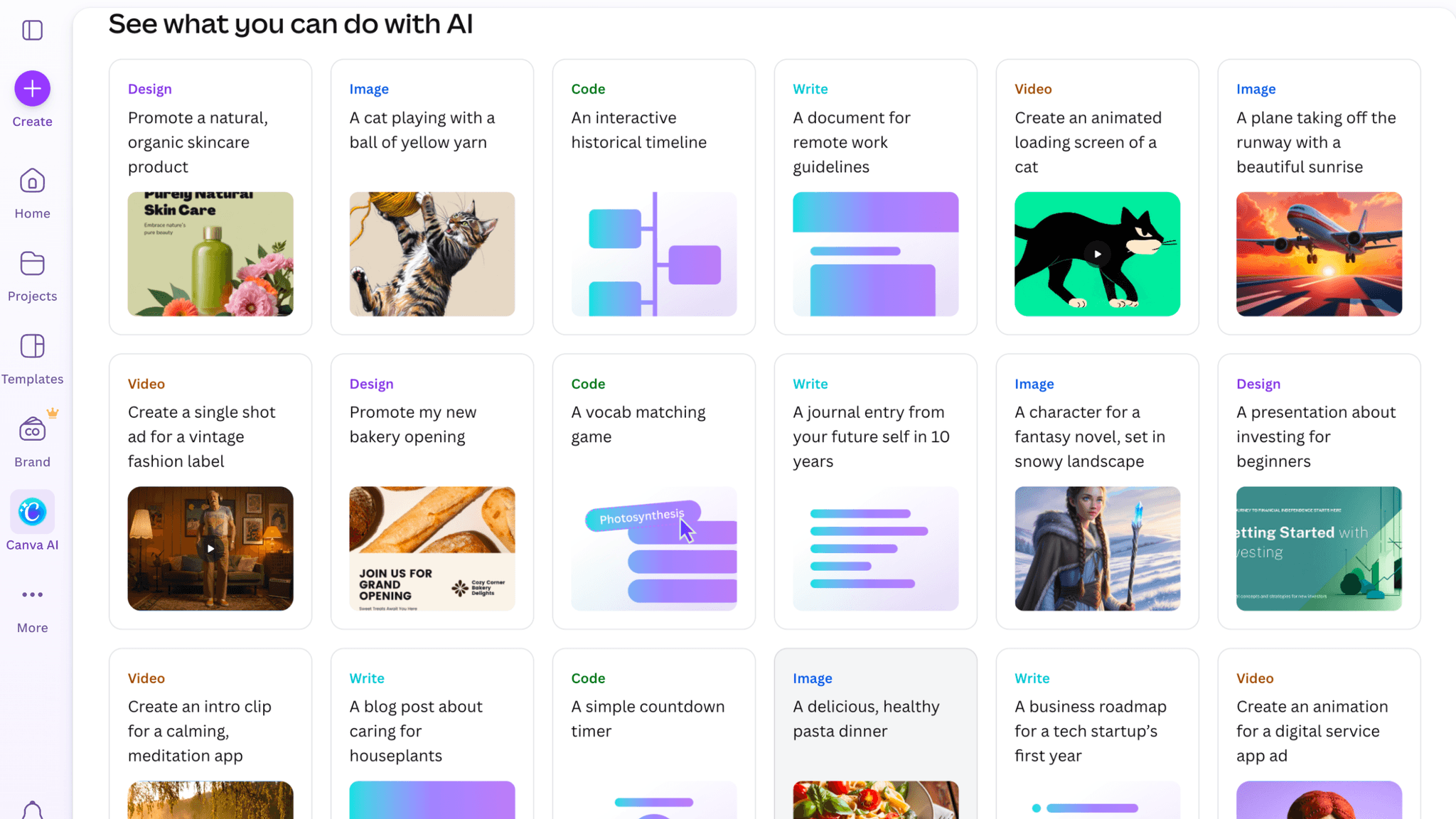 Templates are the empty state.