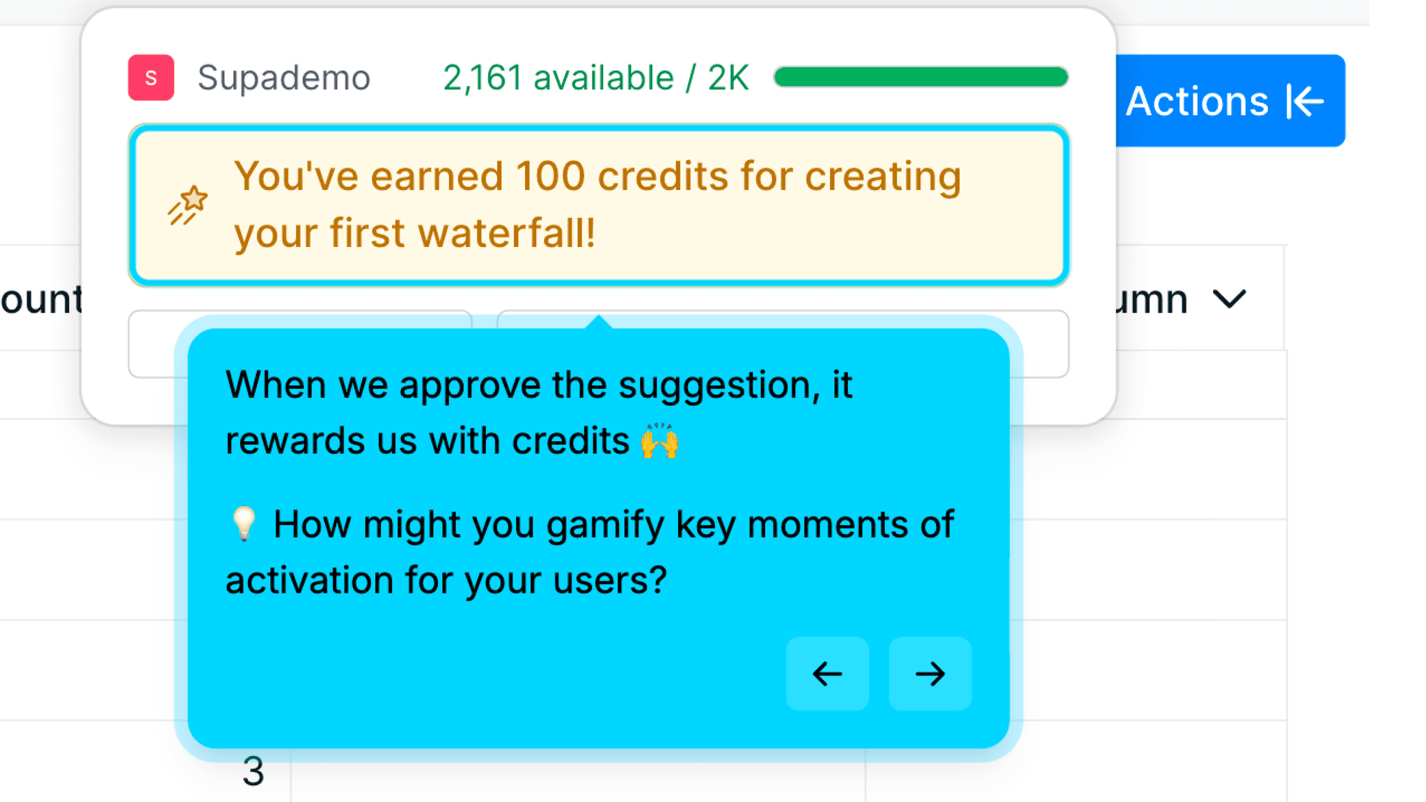 Credit rewards appear immediately after each activation milestone, and they're not cosmetic.