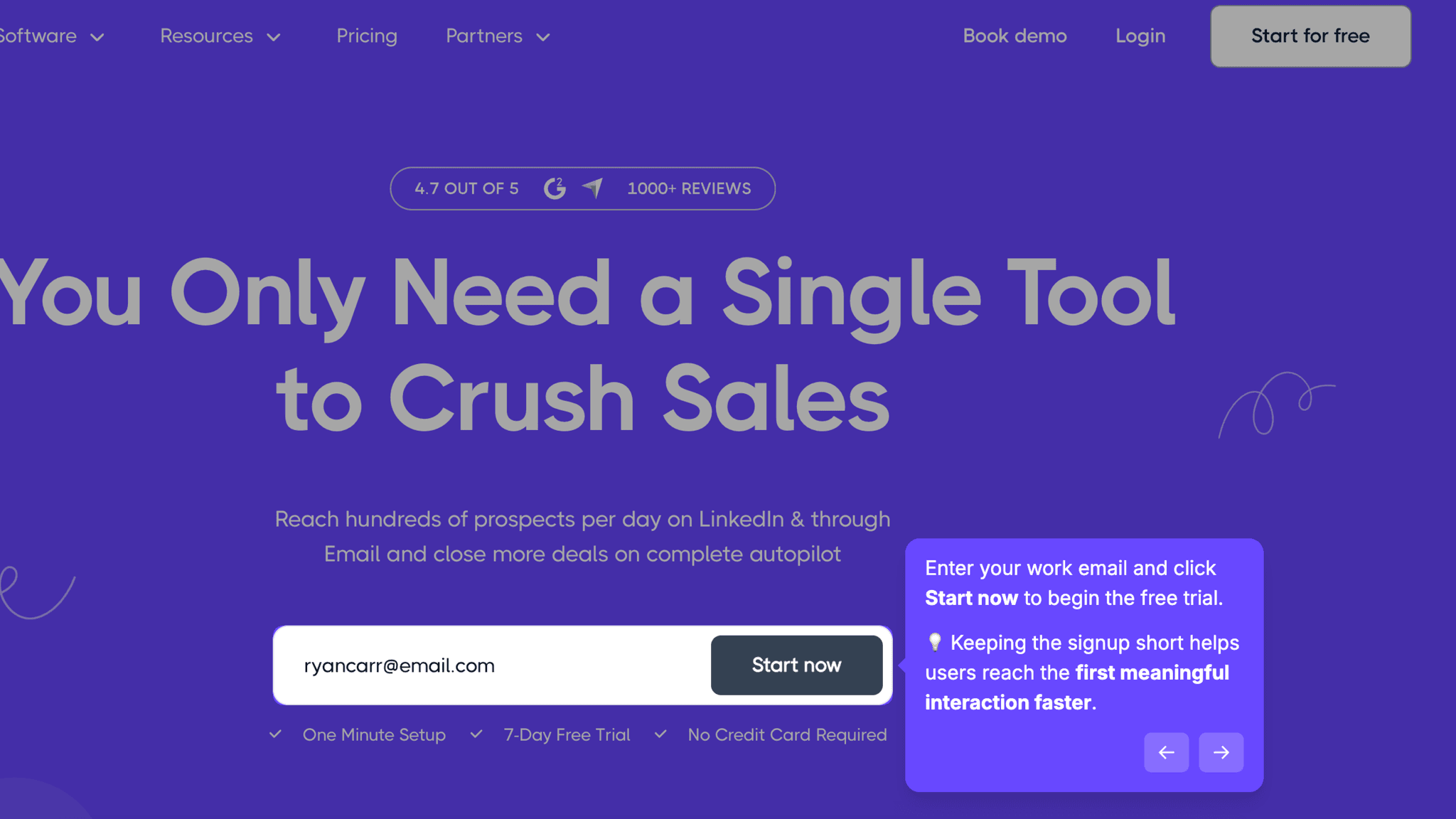 Dripify onboarding screenshot