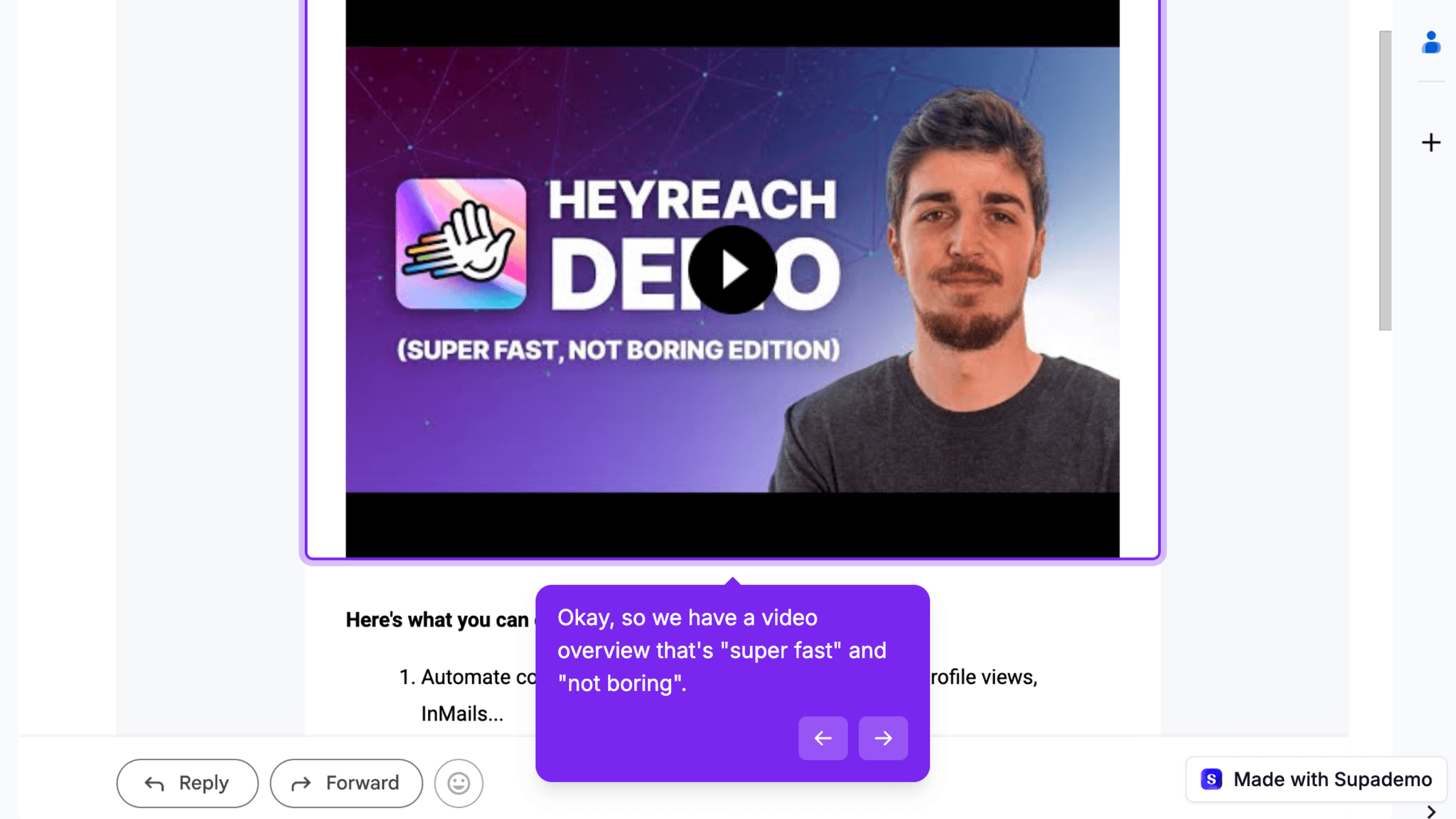 HeyReach onboarding screenshot