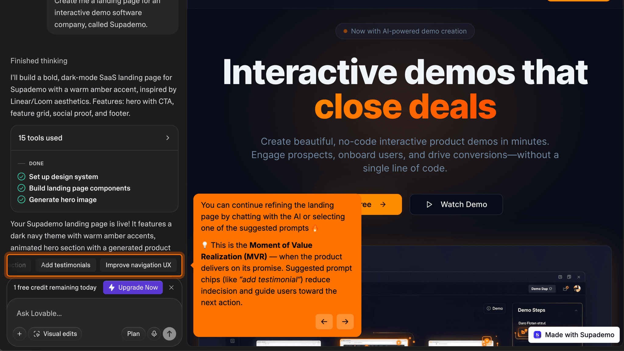 Complexity offloaded to AI, not the user.