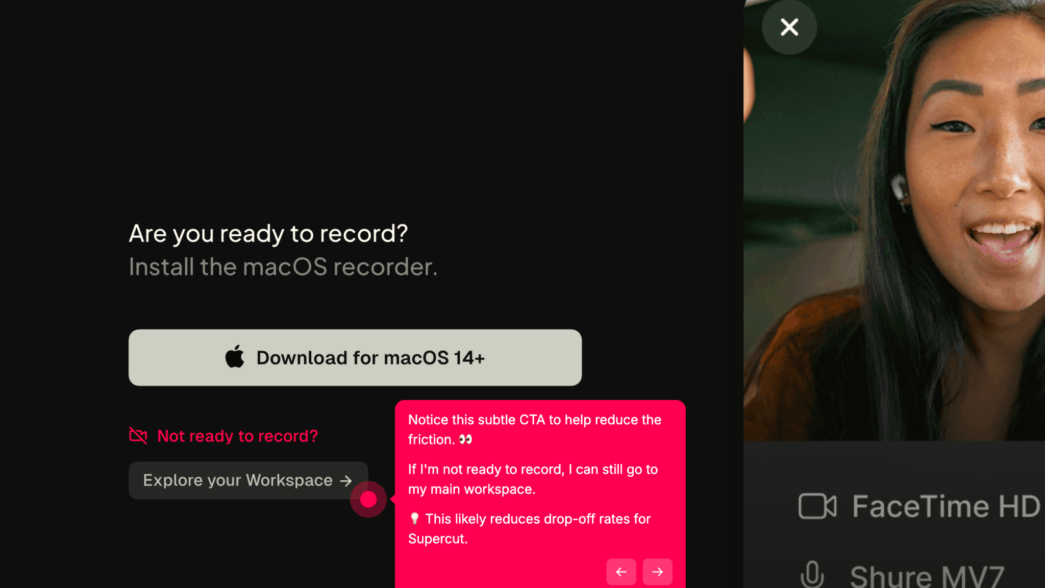 The alternative path for users who don't want to download the app yet is worth naming explicitly.