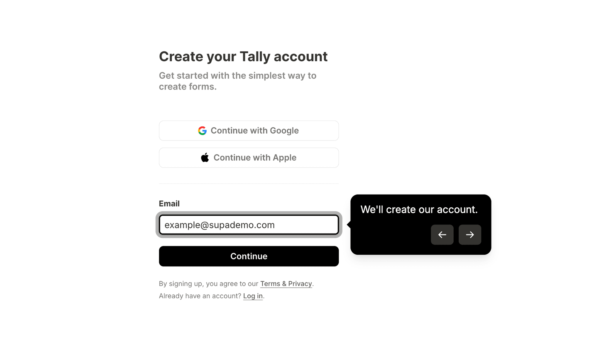 Authentication appears at the highest-intent moment: