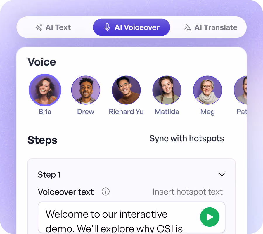 AI Voiceovers