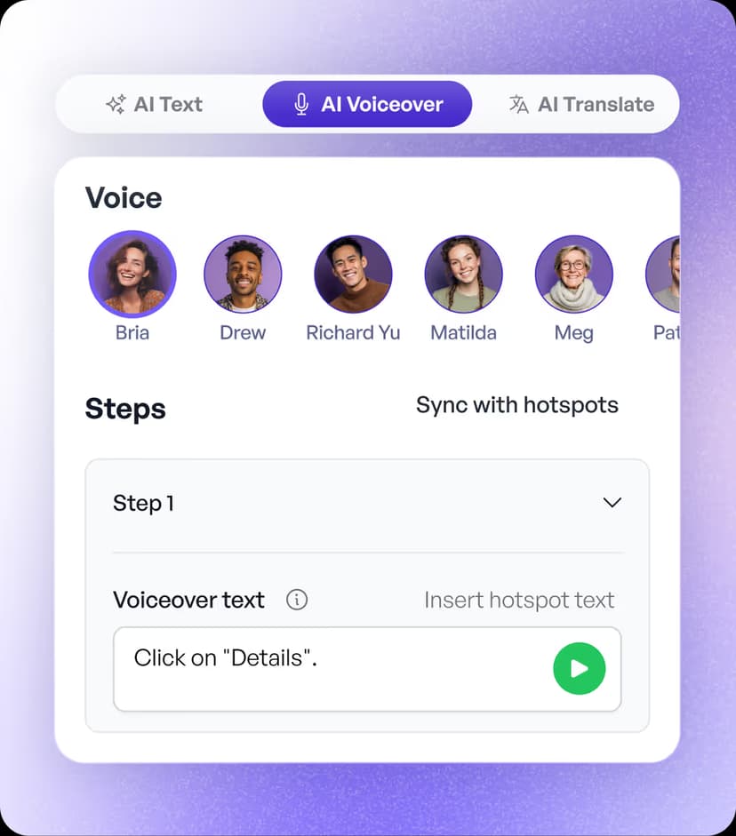 Add voiceovers and translations