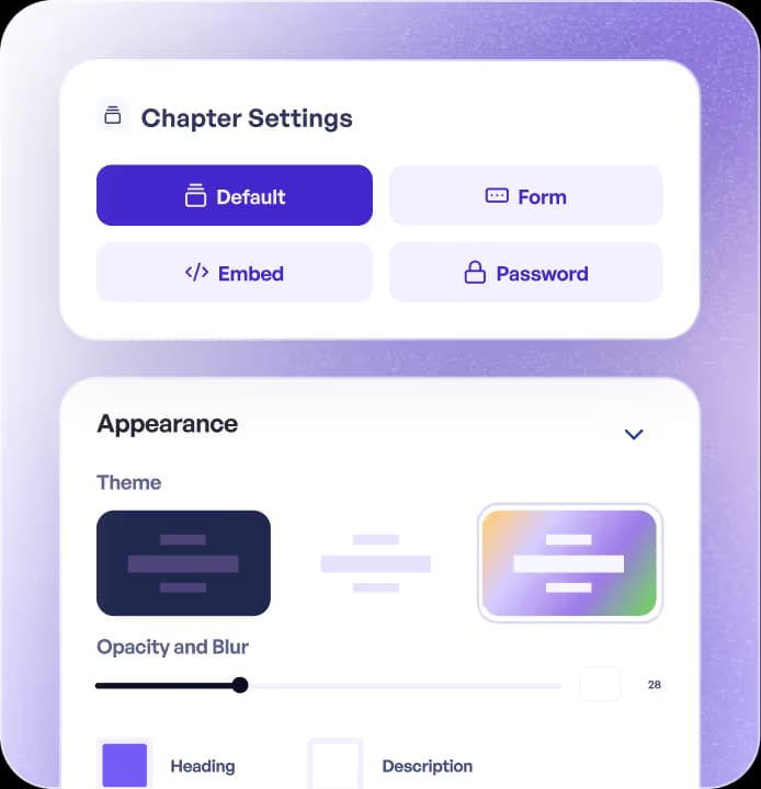 Add chapters and CTAs