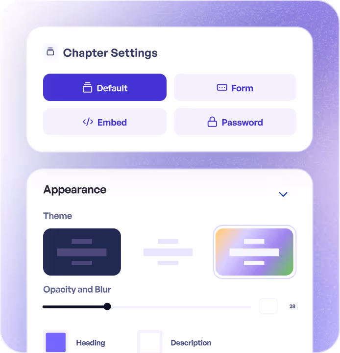 Add chapters and CTAs