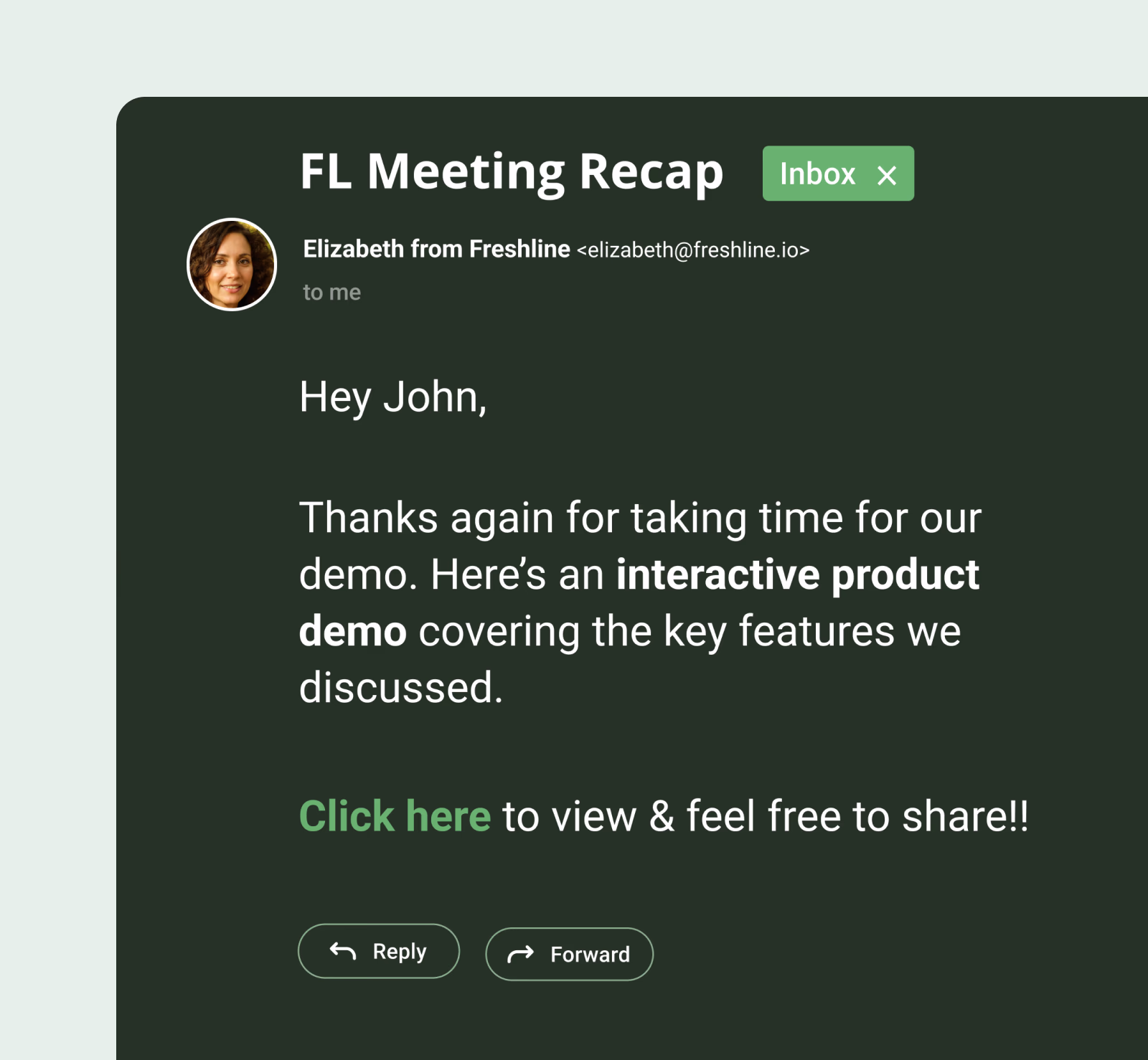 Perfect for sales demos and onboarding