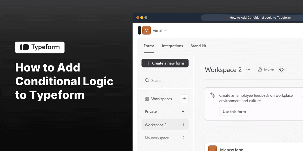 How to add conditional logic to Typeform