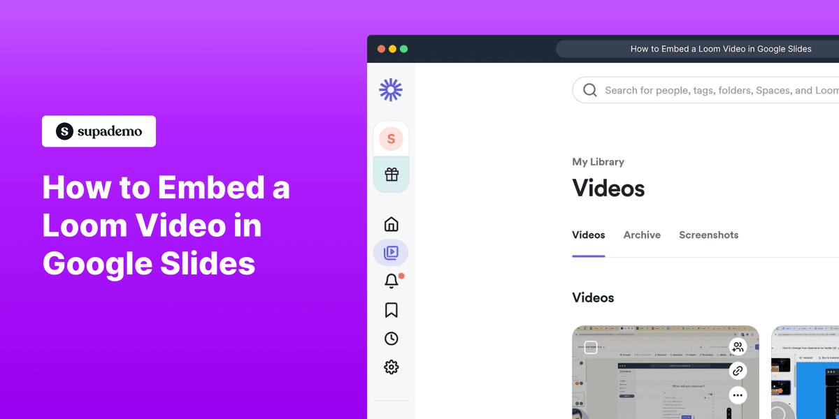 How to embed Loom video in Google Slides