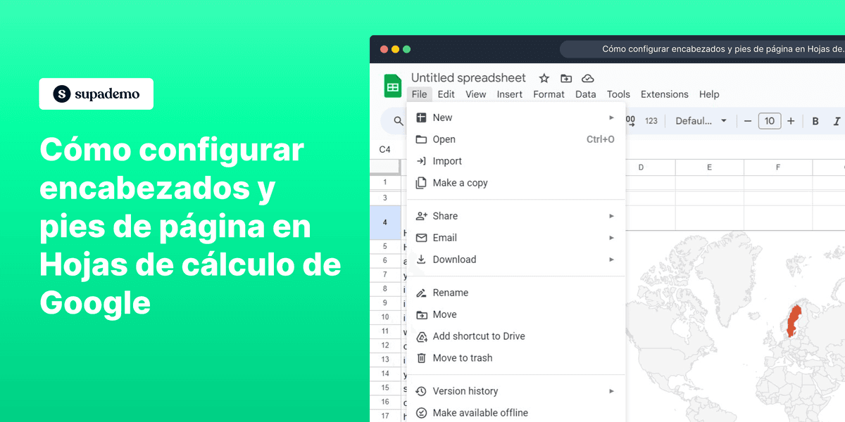 Cómo configurar encabezados y pies de página en Hojas de cálculo de Google