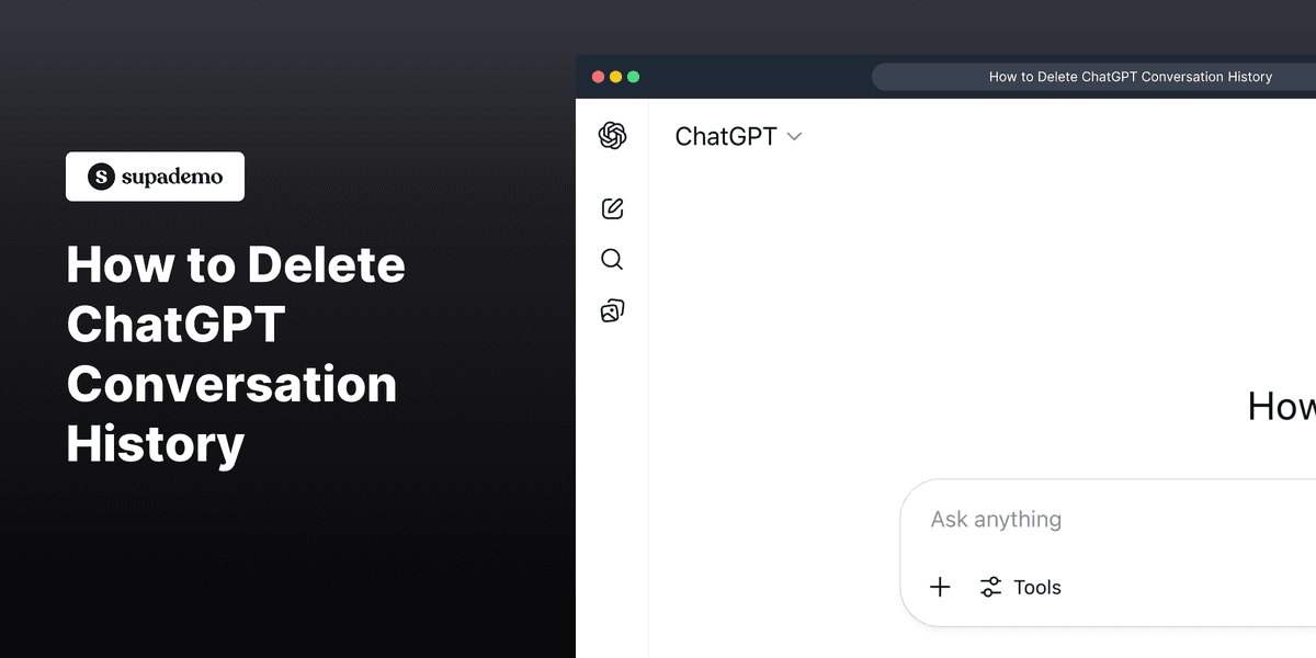 How to delete ChatGPT conversation history