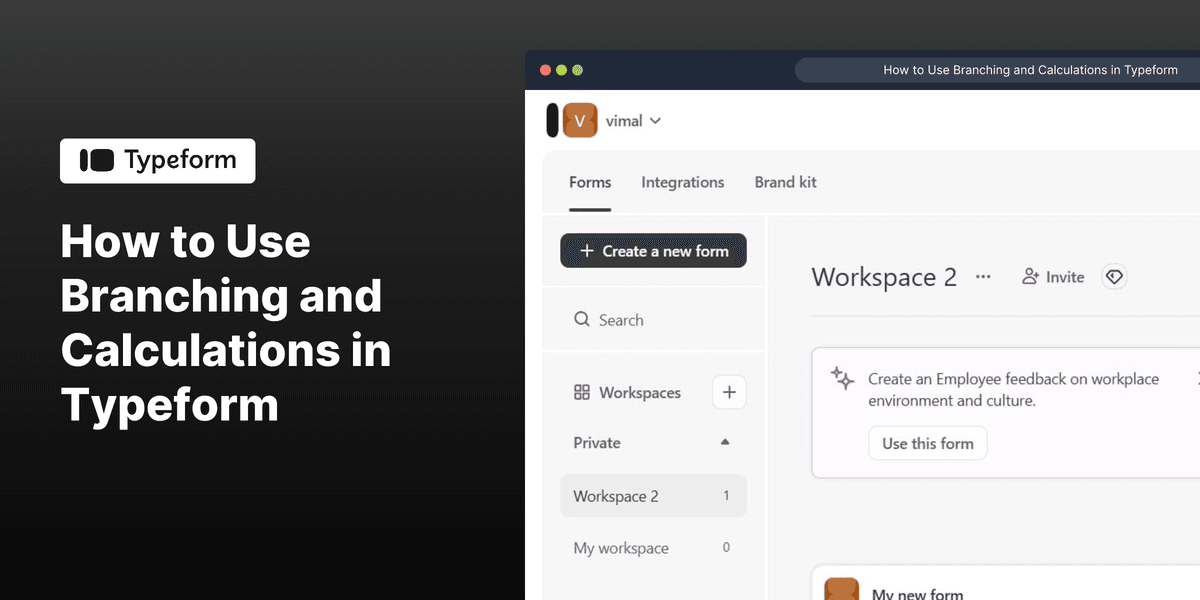 How to Use Branching and Calculations in Typeform