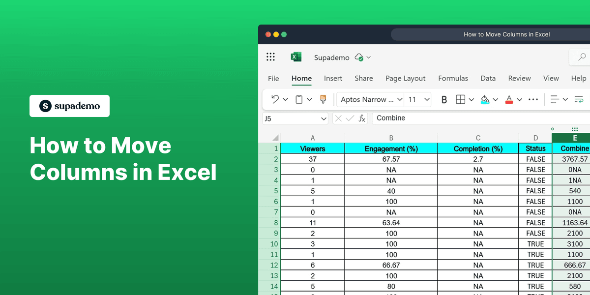 How to Move Columns in Excel