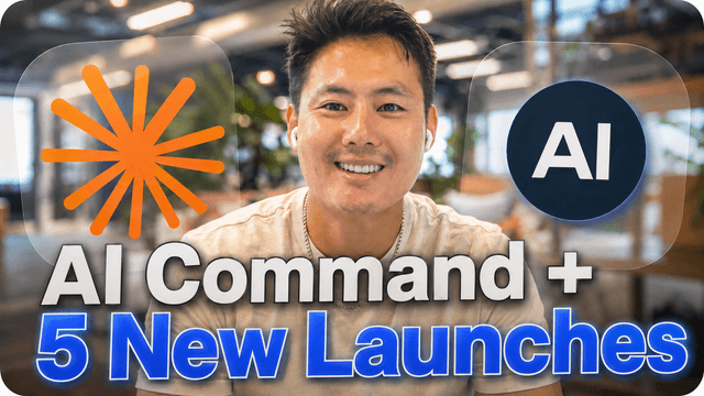 Supademo July 2026 product update header featuring AI Command and five new launches