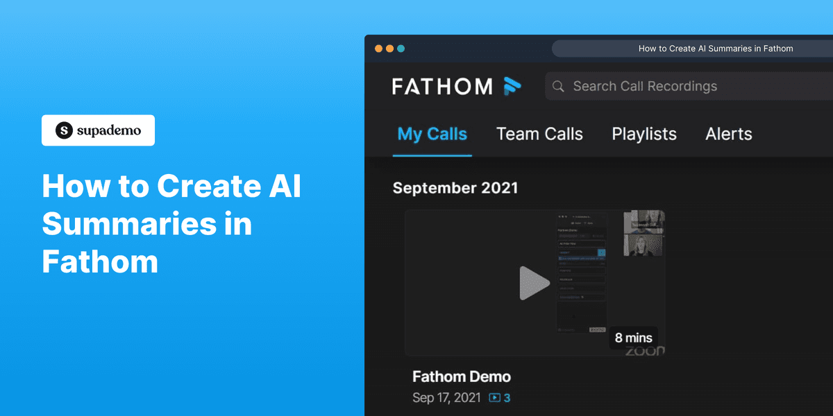 How to create AI summaries in Fathom