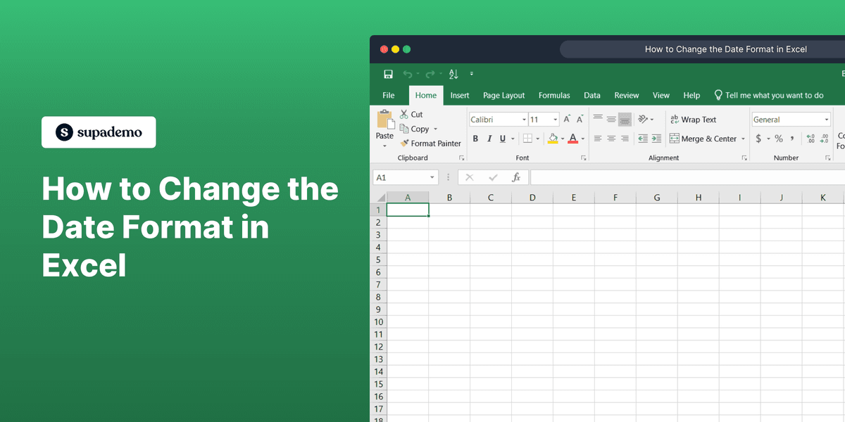How to Change the Date Format in Excel