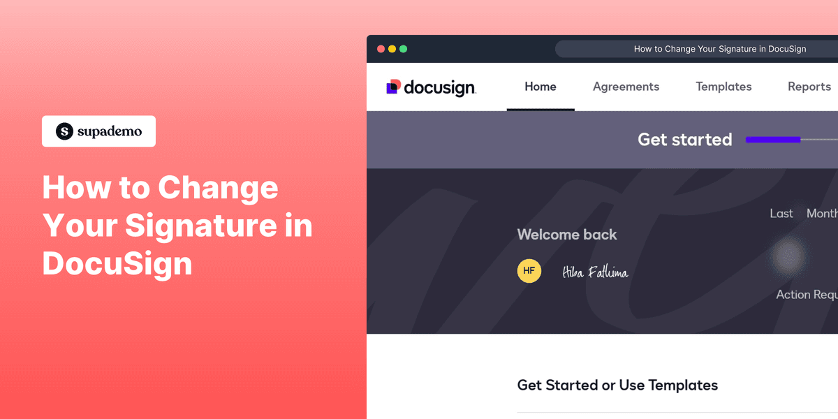 How to change signature in DocuSign