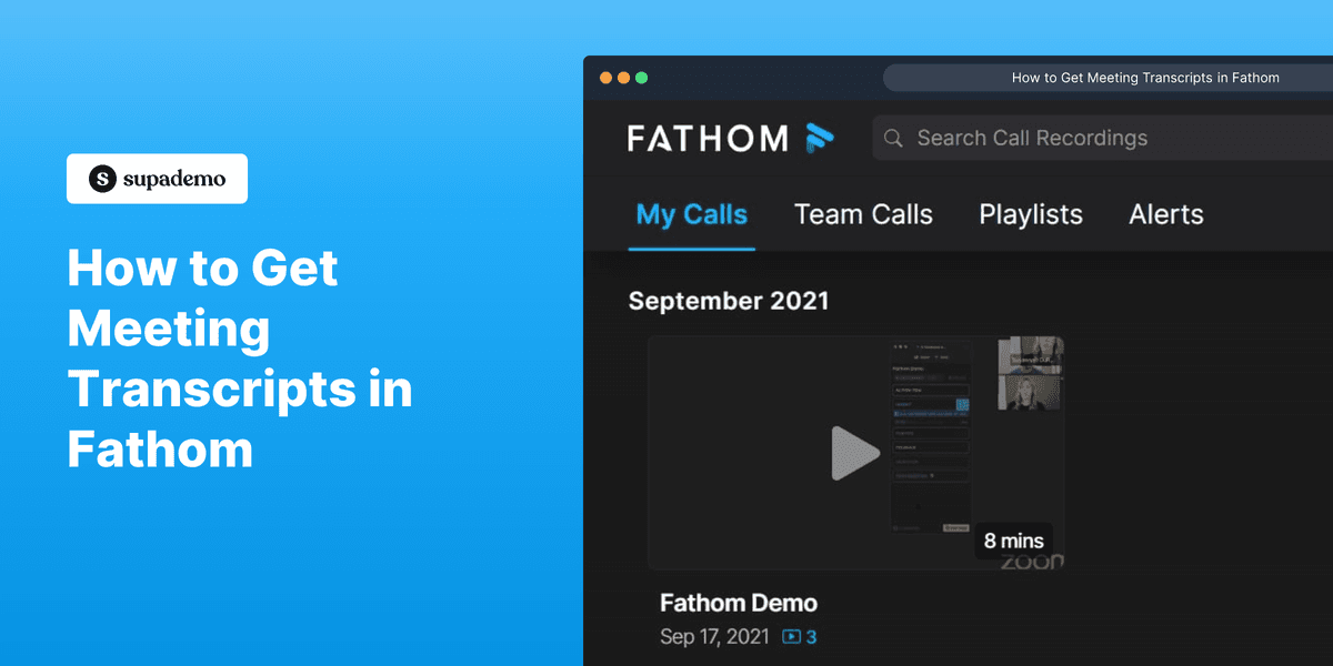 How to get meeting transcripts in Fathom